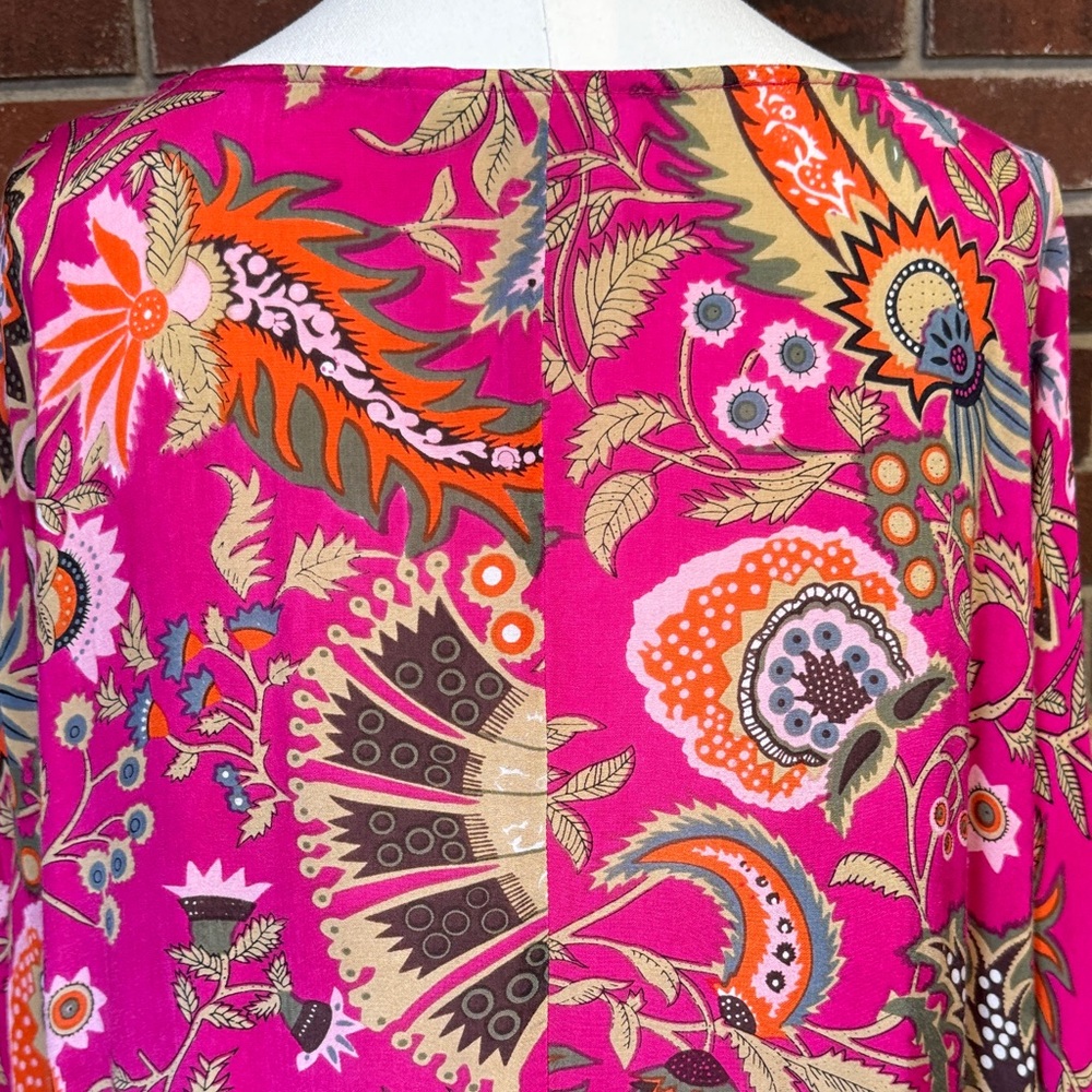 Masai Pink Abstract Floral Tunic Top Size XL - Picture 7 of 14